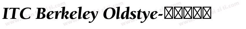 ITC Berkeley Oldstye字体转换